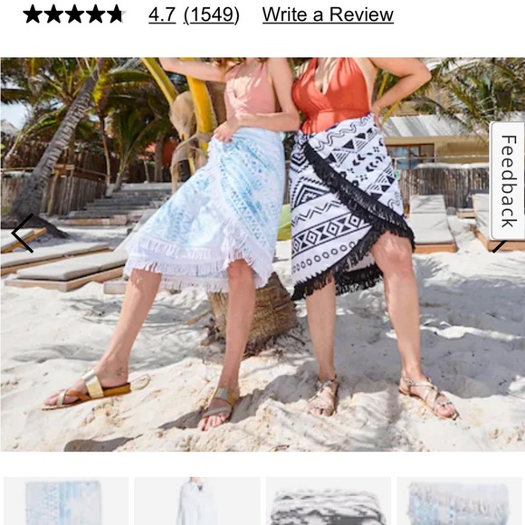 DSW ROUND GEOMETRIC BEACH TOWEL/WRAP - Picture 4 of 5